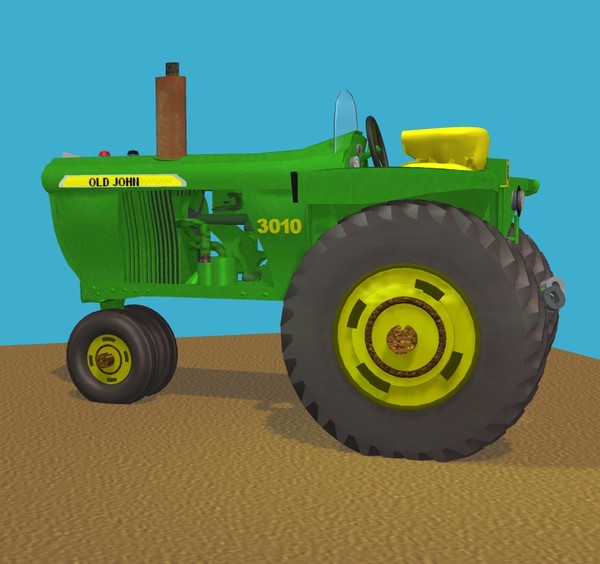 old john farm tractor 3d model - Old John Tractor by inkev1961